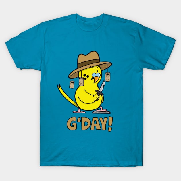 G'day! Funny Australia Cartooon T-Shirt by Hallo Molly